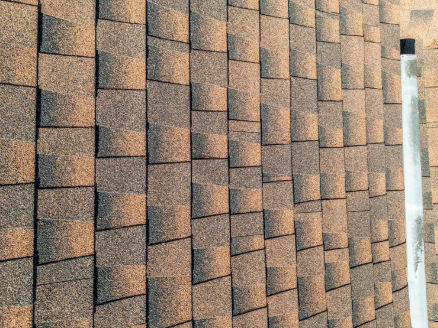 HDR aerial photo of a residential roof replacement by Jeff Woods Construction