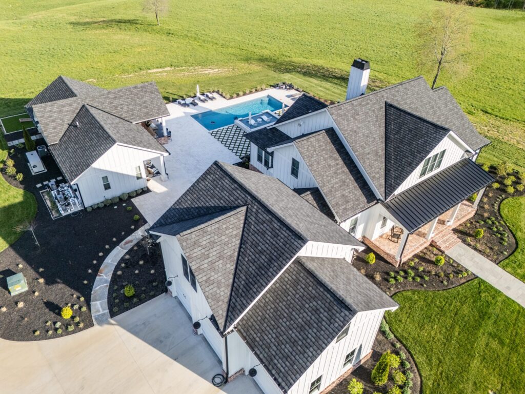 Homeowner reviewing roof financing options with Jeff Woods Construction in Tennessee