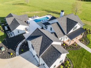 Homeowner reviewing roof financing options with Jeff Woods Construction in Tennessee