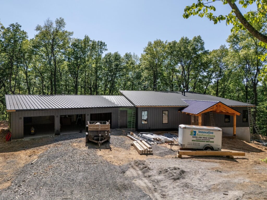 Standing seam metal roof maintained by Jeff Woods Construction in Tennessee