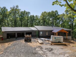 Standing seam metal roof maintained by Jeff Woods Construction in Tennessee